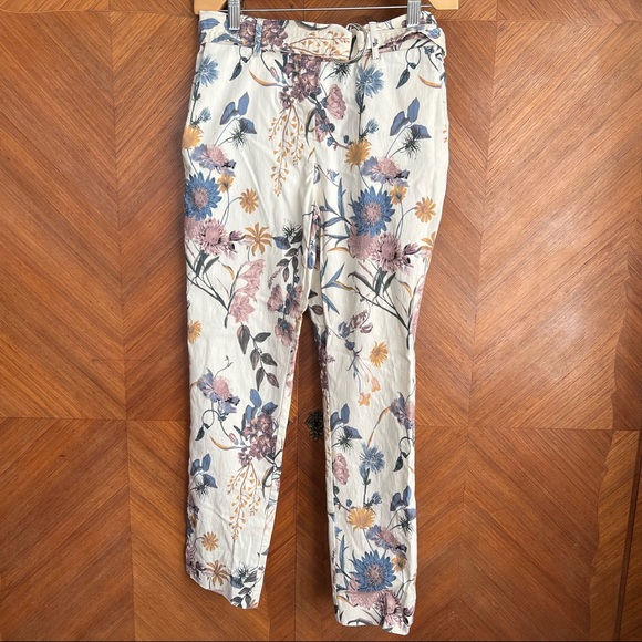 Rayon Blend Stretchy flowery pants (XS) - Picture 2 of 6